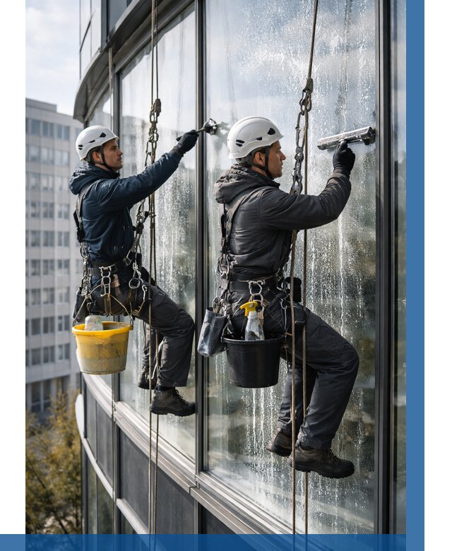 Мойка панорамных окон в Луховицах от 362 р. заказать у ВЫСОТНИК-Лхв