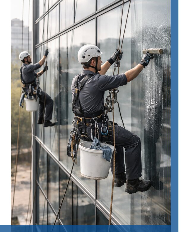 Мойка сплошного остекления в Луховицах, заказать от 310 р.| ВЫСОТНИК-Лхв