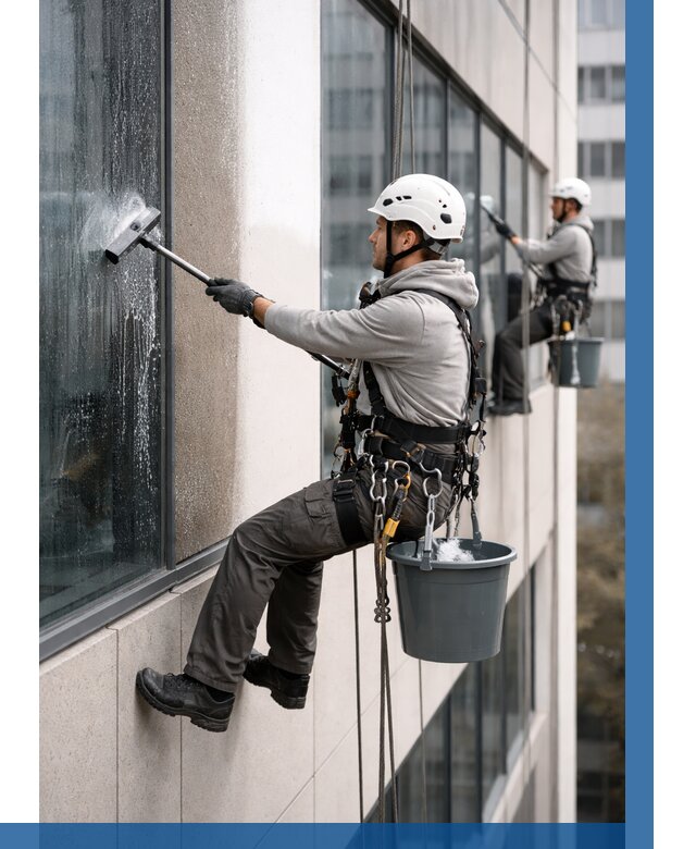 Мойка фасадов зданий в Луховицах под ключ от 362 р. | ВЫСОТНИК-Лхв