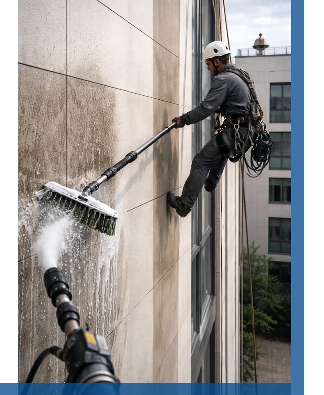 Мойка фасада из керамогранита в Луховицах от 310 р. | ВЫСОТНИК-Лхв