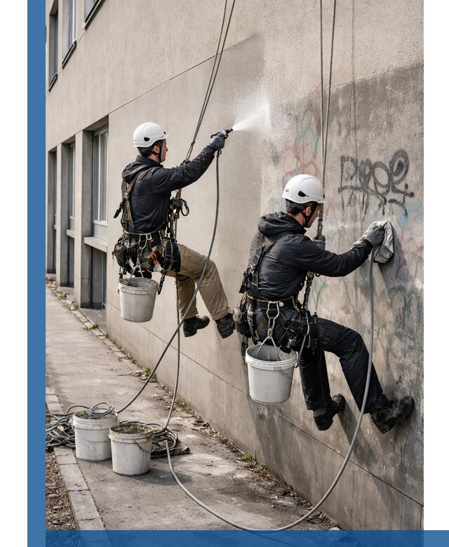 Антиграффити покрытие фасада с защитой от надписей в Луховицах