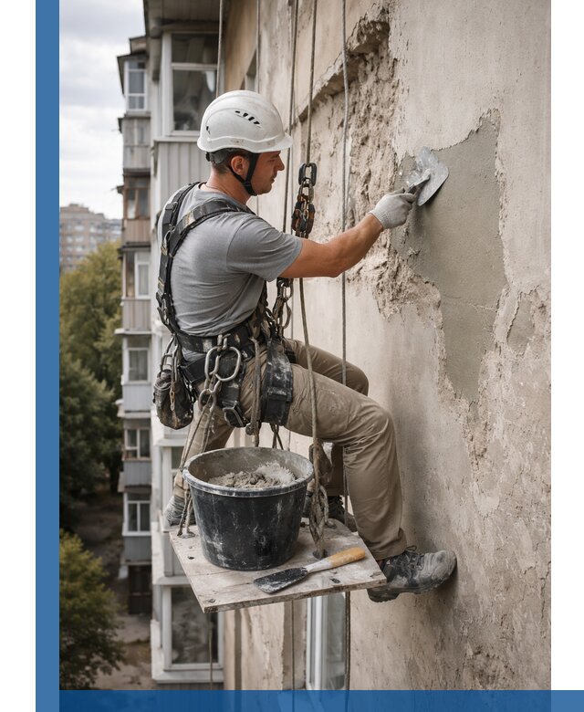 Восстановление фасадной штукатурки в Луховицах с гарантией качества