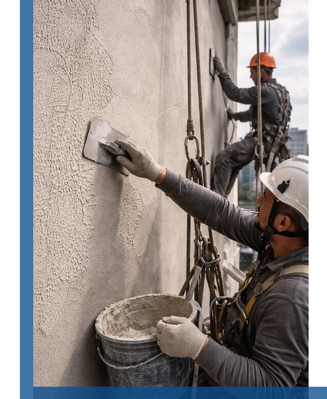 Декоративная штукатурка фасада с утеплением и защитой в Луховицах