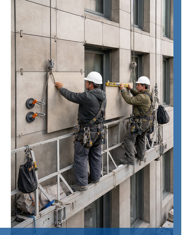 Монтаж керамогранита на фасад в Луховицах от 2586 р. | ВЫСОТНИК-Лхв