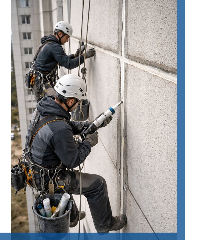 Герметизация межпанельных швов в Луховицах от 724 р. | ВЫСОТНИК-Лхв