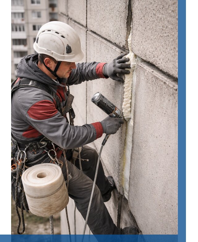 Утепление межпанельных швов в Луховицах от 724 р. | ВЫСОТНИК-Лхв