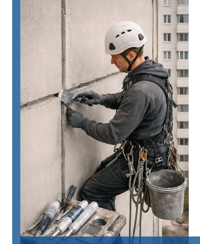 Ремонт межпанельных швов в Луховицах герметизация и восстановление