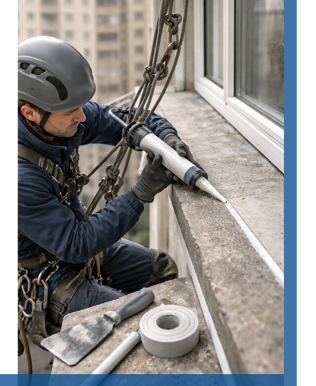 Герметизация балконного козырька в Луховицах от 4655 р. | ВЫСОТНИК-Лхв