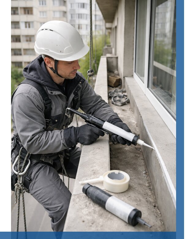 Герметизация швов лоджии в Луховицах от 4655 р. | ВЫСОТНИК-Лхв