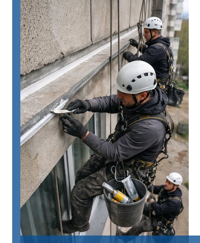 Герметизация примыкания балкона в Луховицах под ключ с гарантией