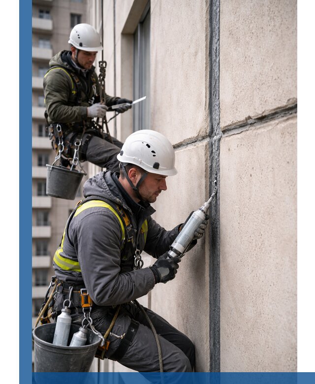 Герметизация деформационных швов фасада в Луховицах качественно