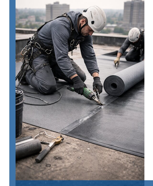 Ремонт мягкой кровли в Луховицах с выездом промальпинистов