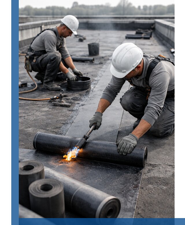 Ремонт рулонной кровли в Луховицах герметизация и восстановление