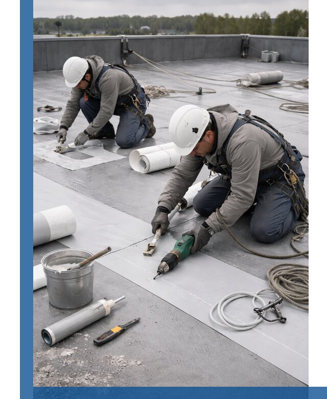 Ремонт мембранной кровли в Луховицах качественно и с гарантией