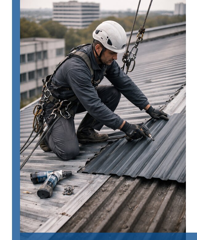 Ремонт профнастила на кровле в Луховицах, работы под ключ