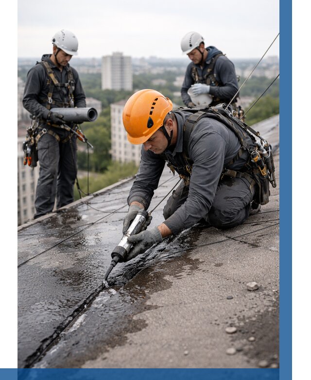 Устранение протечек кровли в Луховицах от 12414 р. | ВЫСОТНИК-Лхв