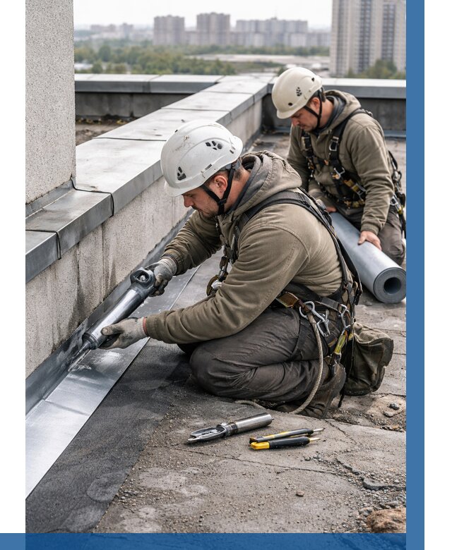 Ремонт кровельных примыканий в Луховицах от 1241 р. | ВЫСОТНИК-Лхв