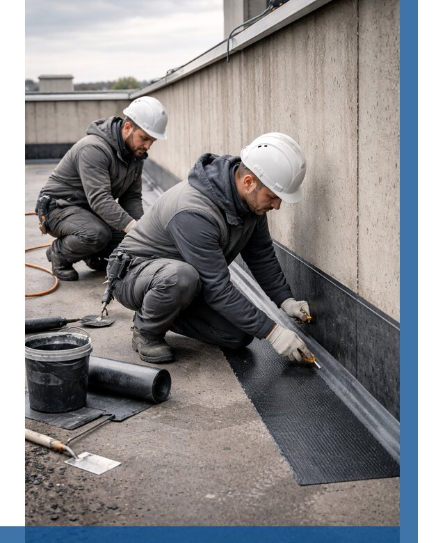 Гидроизоляция примыканий на кровле в Луховицах от 931 р. | ВЫСОТНИК-Лхв