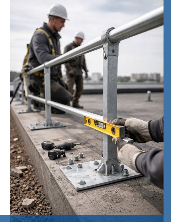 Монтаж кровельного ограждения в Луховицах от 1241 р. | ВЫСОТНИК-Лхв