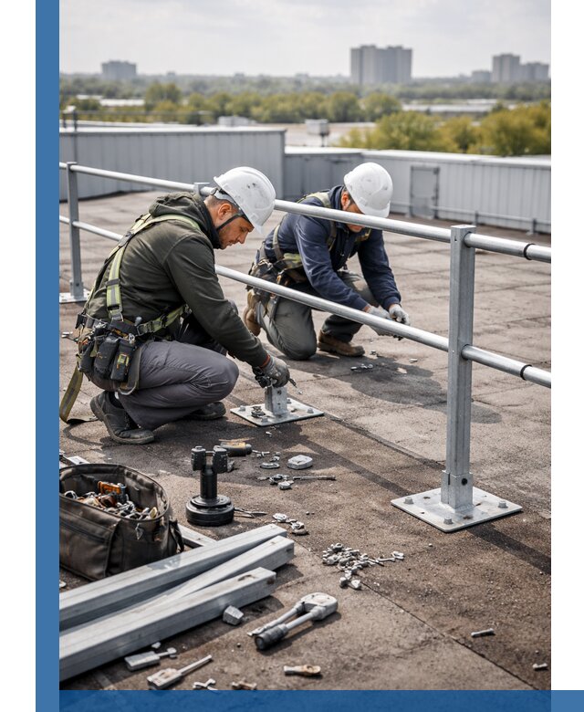 Монтаж кровельного ограждения в Луховицах под ключ с гарантией