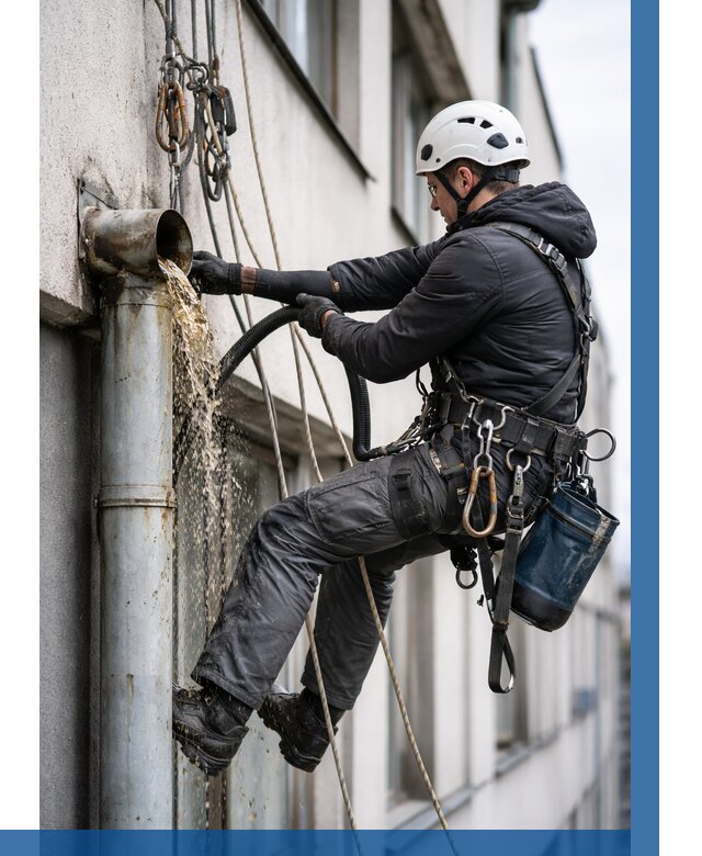 Прочистка водосточных труб в Луховицах от 3621 р. | ВЫСОТНИК-Лхв