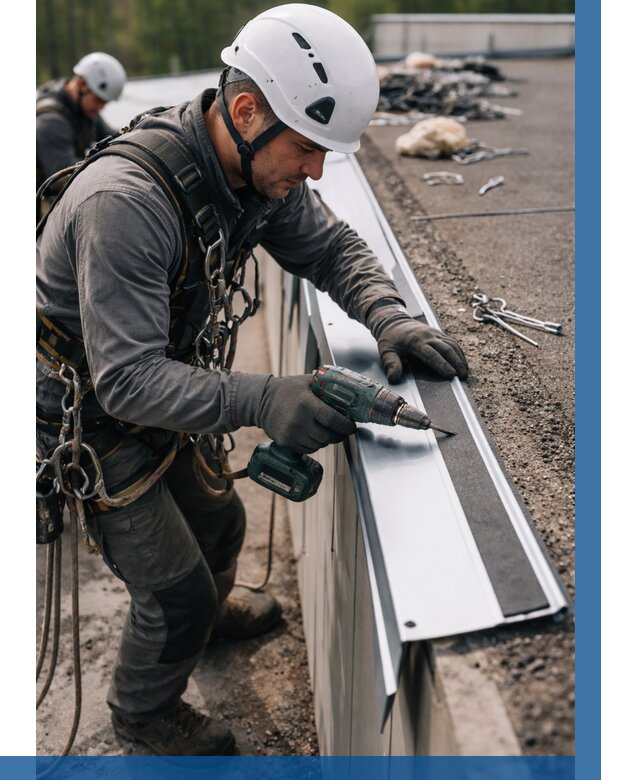 Монтаж капельника на кровле в Луховицах от 310 р. | ВЫСОТНИК-Лхв