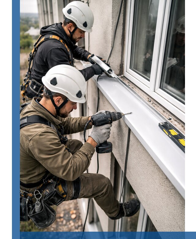 Профессиональный монтаж оконных отливов и отведения воды в Луховицах