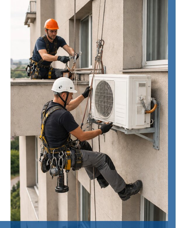 Монтаж внешнего блока кондиционера в Луховицах от 6724 р. | ВЫСОТНИК-Лхв