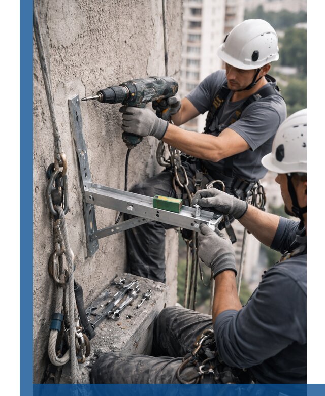 Установка кронштейнов кондиционера и крепежа в Луховицах