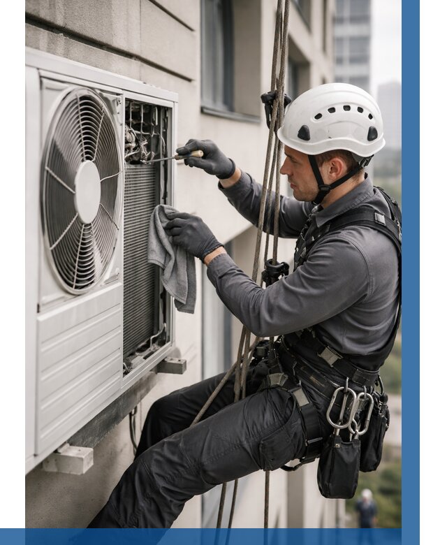 Обслуживание внешнего блока кондиционера в Луховицах от 2793 р.ВЫСОТНИК-Лхв