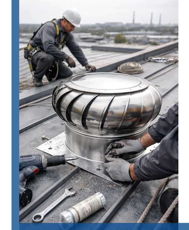 Установка дефлекторов на кровле в Луховицах профессионально