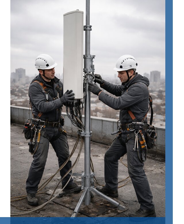 Монтаж антенн связи на крыше в Луховицах от 8793 р. | ВЫСОТНИК-Лхв