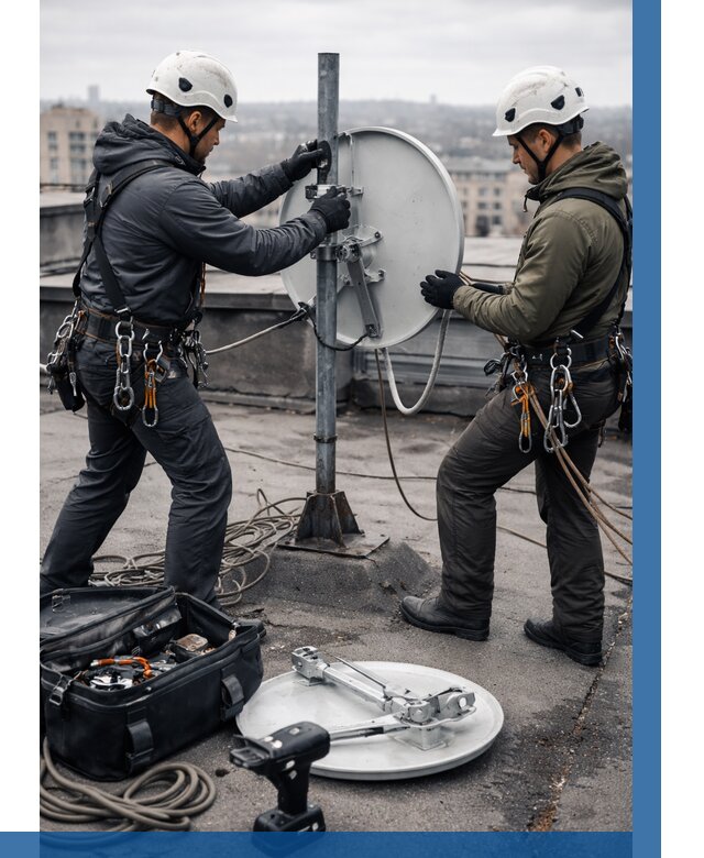 Демонтаж антенн на крыше в Луховицах от 4655 р. | ВЫСОТНИК-Лхв