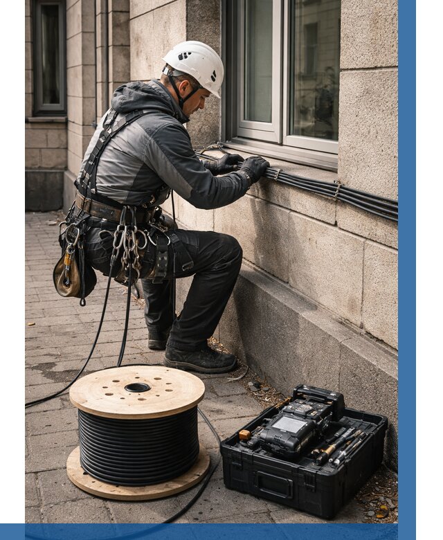 Прокладка оптоволоконного кабеля в Луховицах от 828 р. | ВЫСОТНИК-Лхв