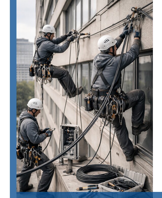 Прокладка оптоволоконного кабеля в Луховицах под ключ с тестированием