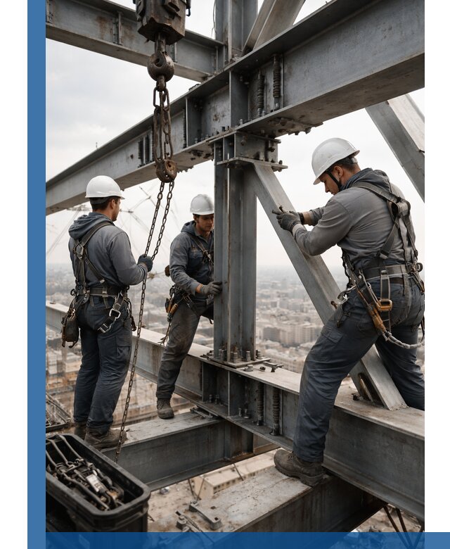 Профессиональный монтаж металлоконструкций на высоте в Луховицах