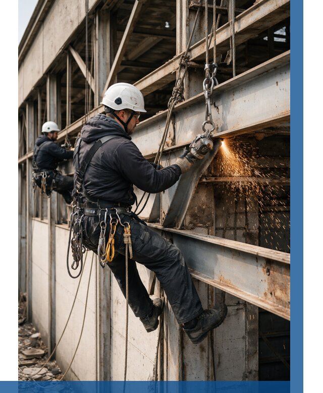 Демонтаж металлоконструкций на высоте в Луховицах от 6724р. |ВЫСОТНИК-Лхв