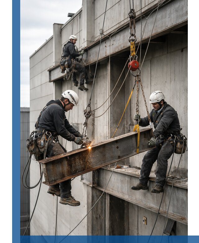 Демонтаж металлоконструкций на высоте в Луховицах под ключ