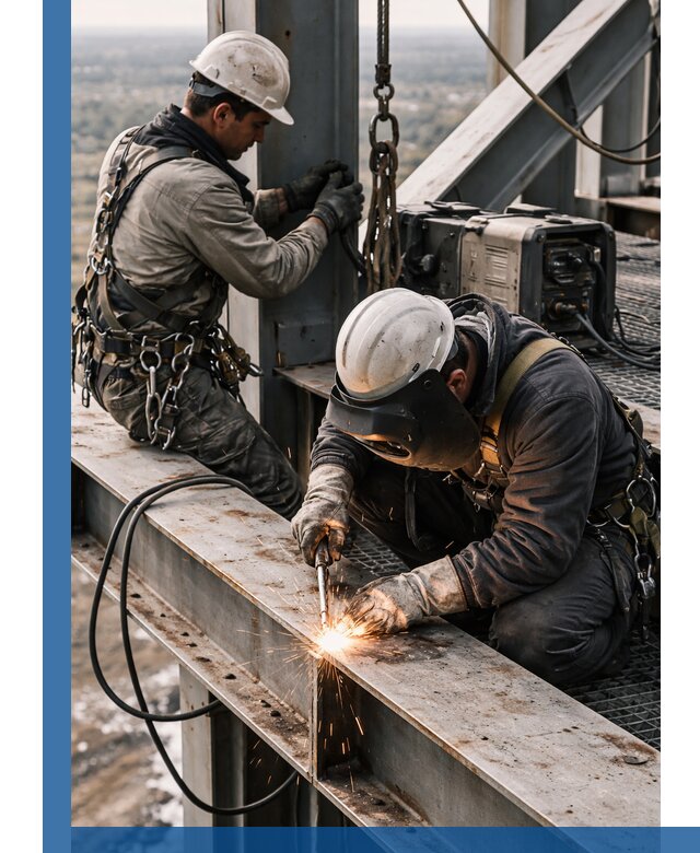 Высотные сварочные работы в Луховицах для промышленных объектов