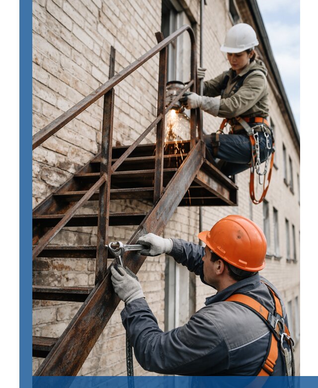 Ремонт и восстановление пожарных лестниц с выездом в Луховицах