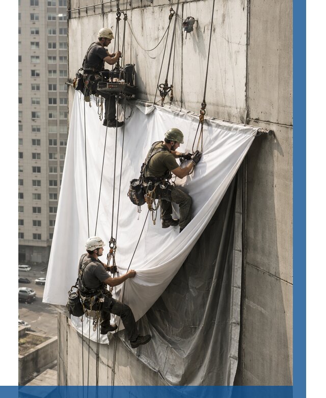 Замена баннерного полотна в Луховицах от 6724 р. | ВЫСОТНИК-Лхв—заказать