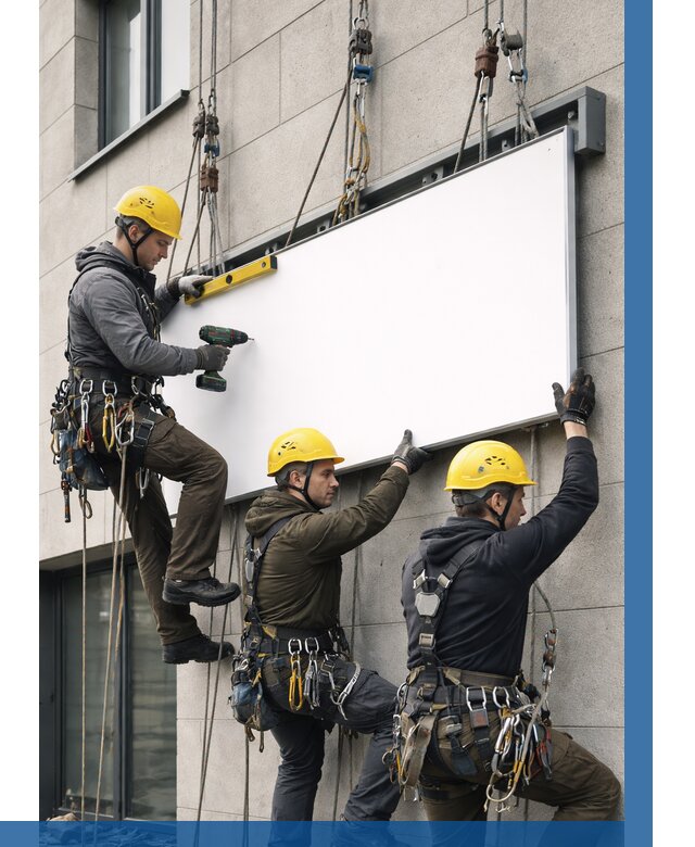 Монтаж рекламной вывески в Луховицах от 8276 р. | ВЫСОТНИК-Лхв