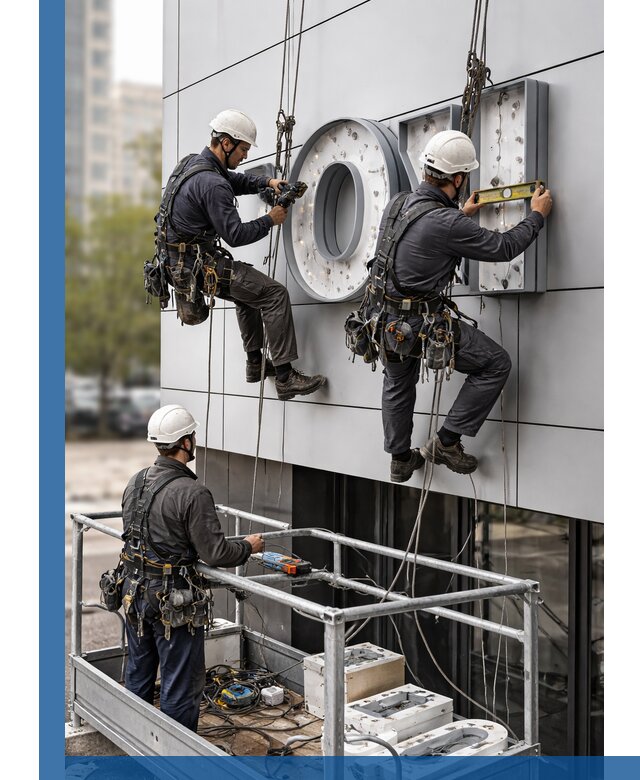 Профессиональный монтаж световых букв в Луховицах под ключ