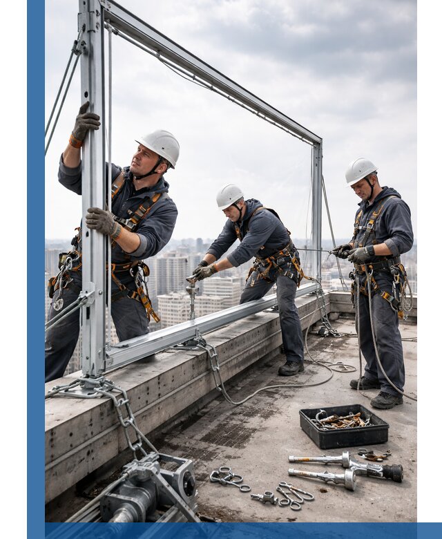 Монтаж крышных рекламных конструкций под ключ в Луховицах