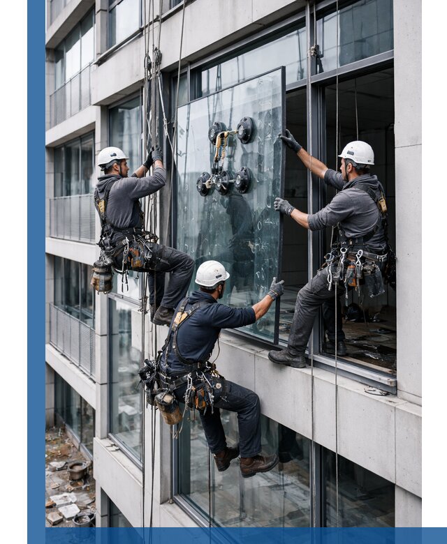 Фасадное остекление и монтаж витражей зданий в Луховицах под ключ