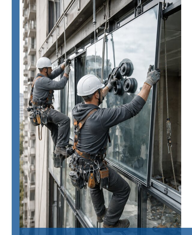 Витражное остекление фасадов и лоджий в Луховицах под ключ