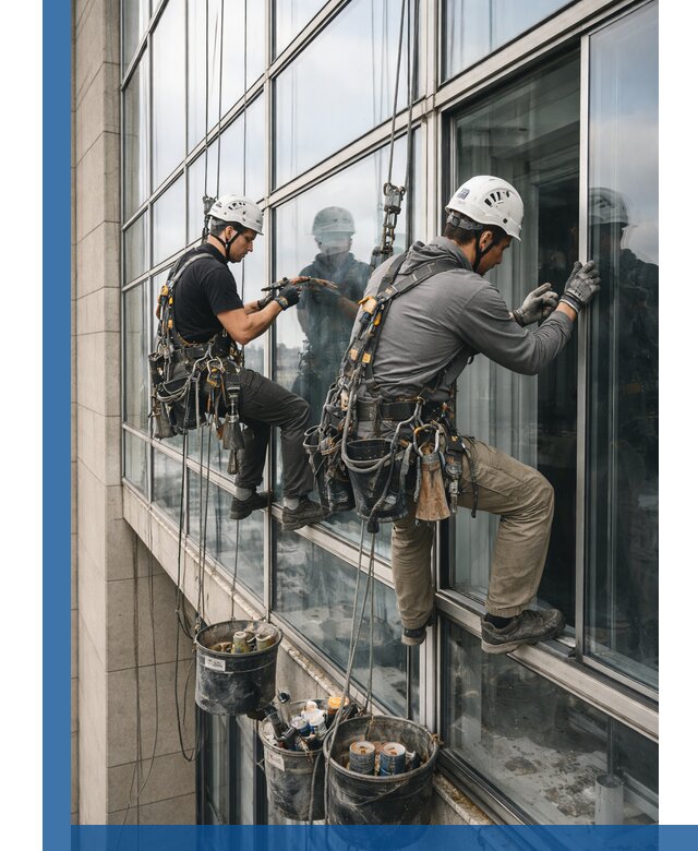 Ремонт витражных конструкций и фасадного остекления в Луховицах