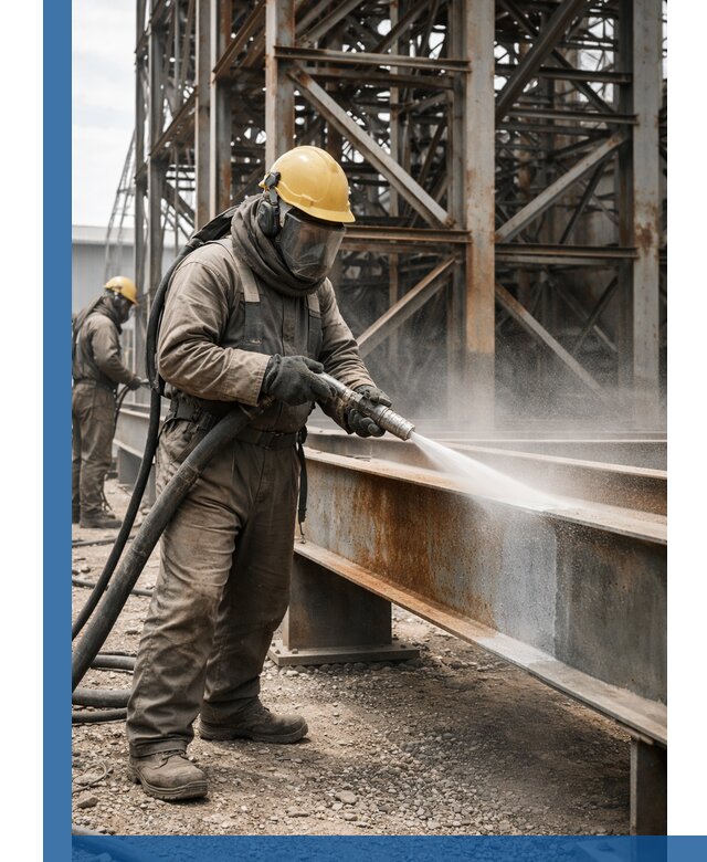 Пескоструйная очистка металлоконструкций в Луховицах промышленная