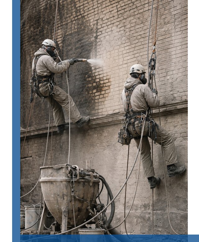 Пескоструйная очистка фасадов в Луховицах профессионально