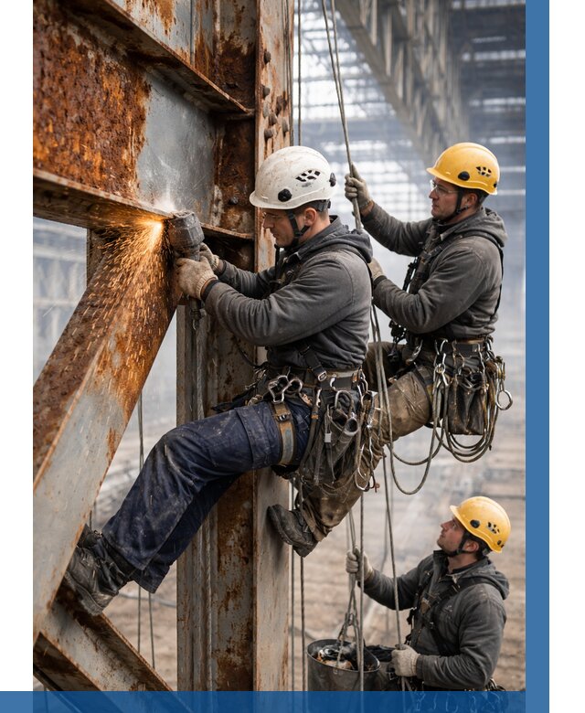 Зачистка металла от ржавчины в Луховицах от 362 р. | ВЫСОТНИК-Лхв